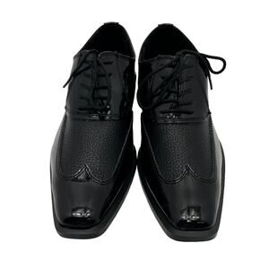 Jean Yves Manhattan Black Upper Tuxedo Toe Oxford Mens 7M Dress Shoes